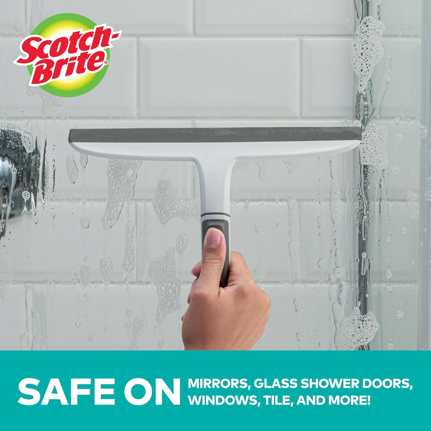 Scotch-Brite, All-Purpose 10 Inch Dual Blade Streak-Free Squeegee, Saf