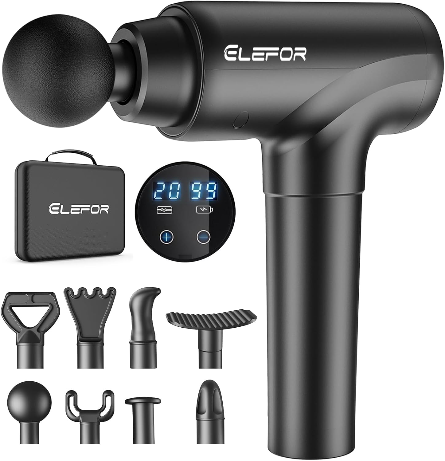 Elefor Massage Gun Deep Tissue,Percussion Back Massager Gun for Athlet