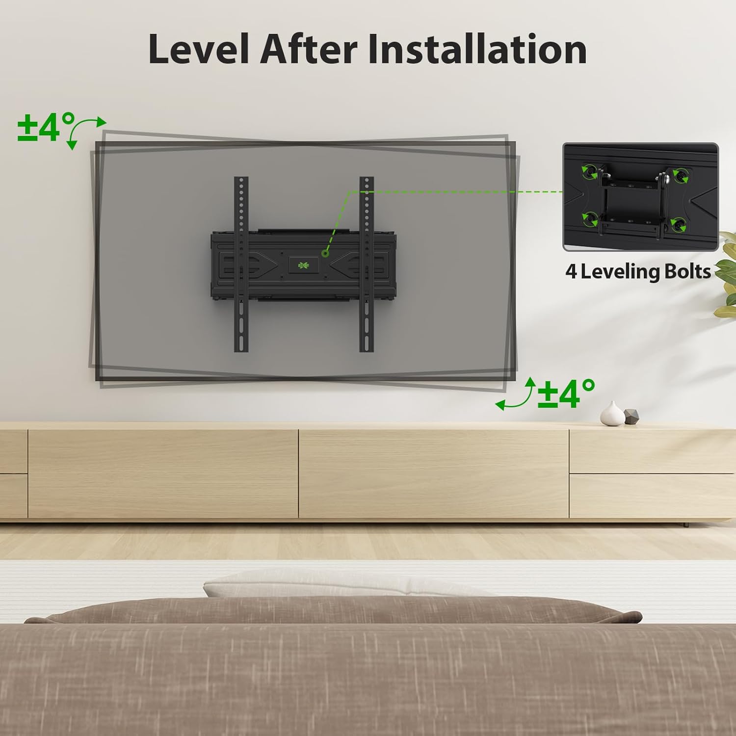 USX MOUNT Full Motion TV Wall Mount for Most 32-70 inch TVs up to 99 l