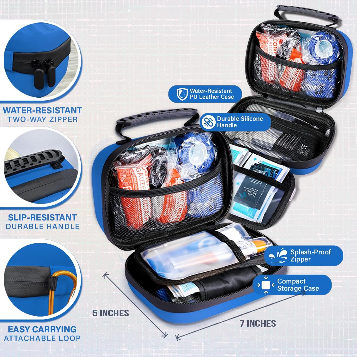 EVERLIT Pet Medic First Aid Kit | Vet-Approved Animal Care Kit with 95