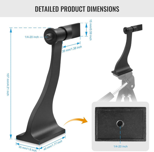 Alstar Binocular Tripod Adapter with Quick Release 1/4 Inch Threading Detachable Mount Aluminium for Roof and Porro Binoculars, Binocular Accessories Tripod Mount for Astronomy