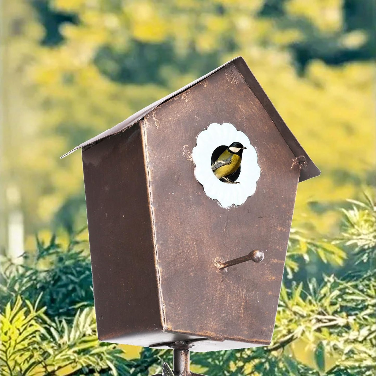Yinns 69 Inch Bird House with Baths Bird Pole, Heavy Duty Birdhouse St