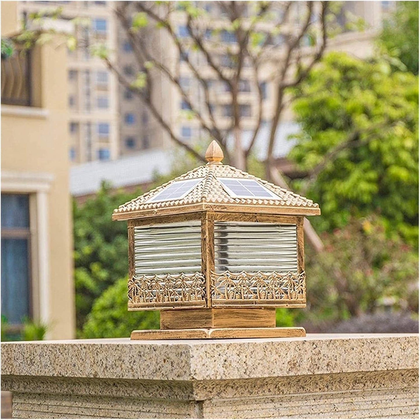 Courtyard Light Post Light Outdoor Led Courtyard European-style Square Home Waterproof Wall Garden Villa Gate Solar Post Light Garden Landscape Door Post Lamp Solar Column Lamp Home Decor Street