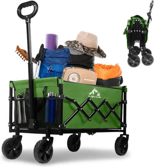 Collapsible Wagon 352LBS Capacity, Foldable Large Wagons Carts, Heavy 