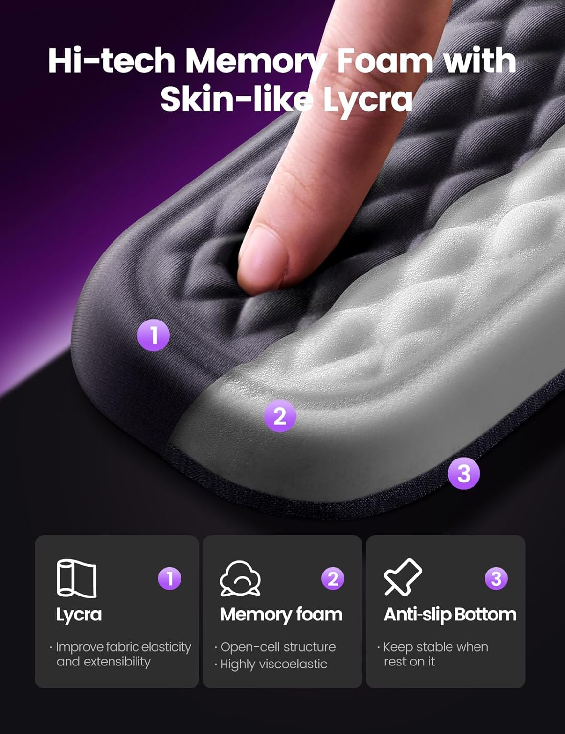 Vaydeer Wrist Rest for Keyboard and Mouse, Computer Ergonomic Wrist Su