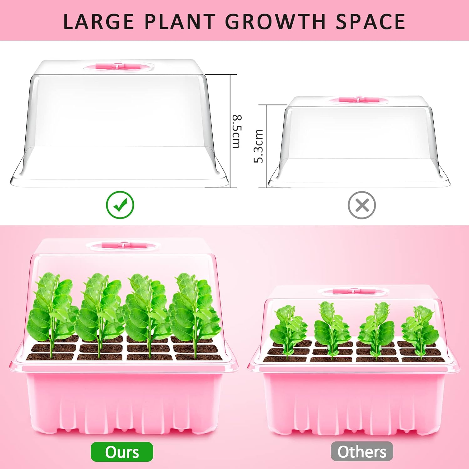 YAUNGEL Seed Starting Trays, 10 Pack 120 Cells Thicken Seed Starter Tr