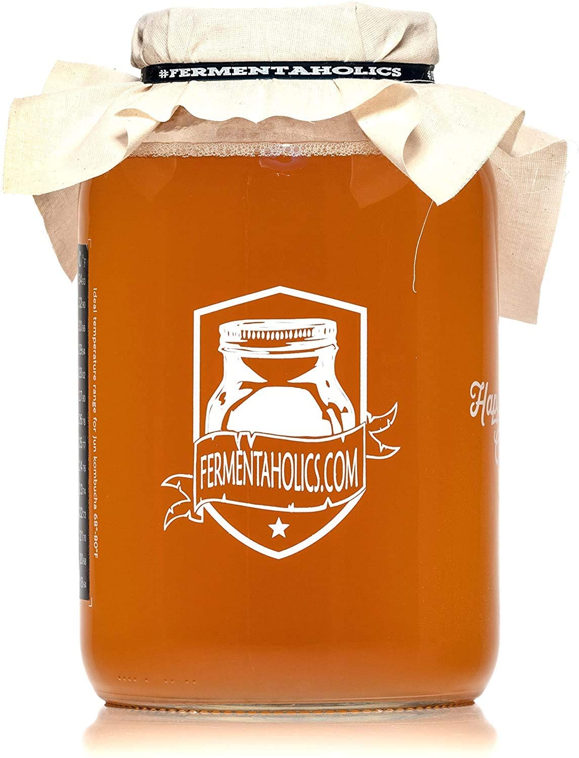 Fermentaholics ORGANIC Kombucha SCOBY With Twelve Ounces of Starter Tea - Live Starter Culture - Makes A One Gallon Batch - 1.5 Cups of Strong Mature Starter Tea - Brew Your Own Kombucha (1 Pack, 1, Count)