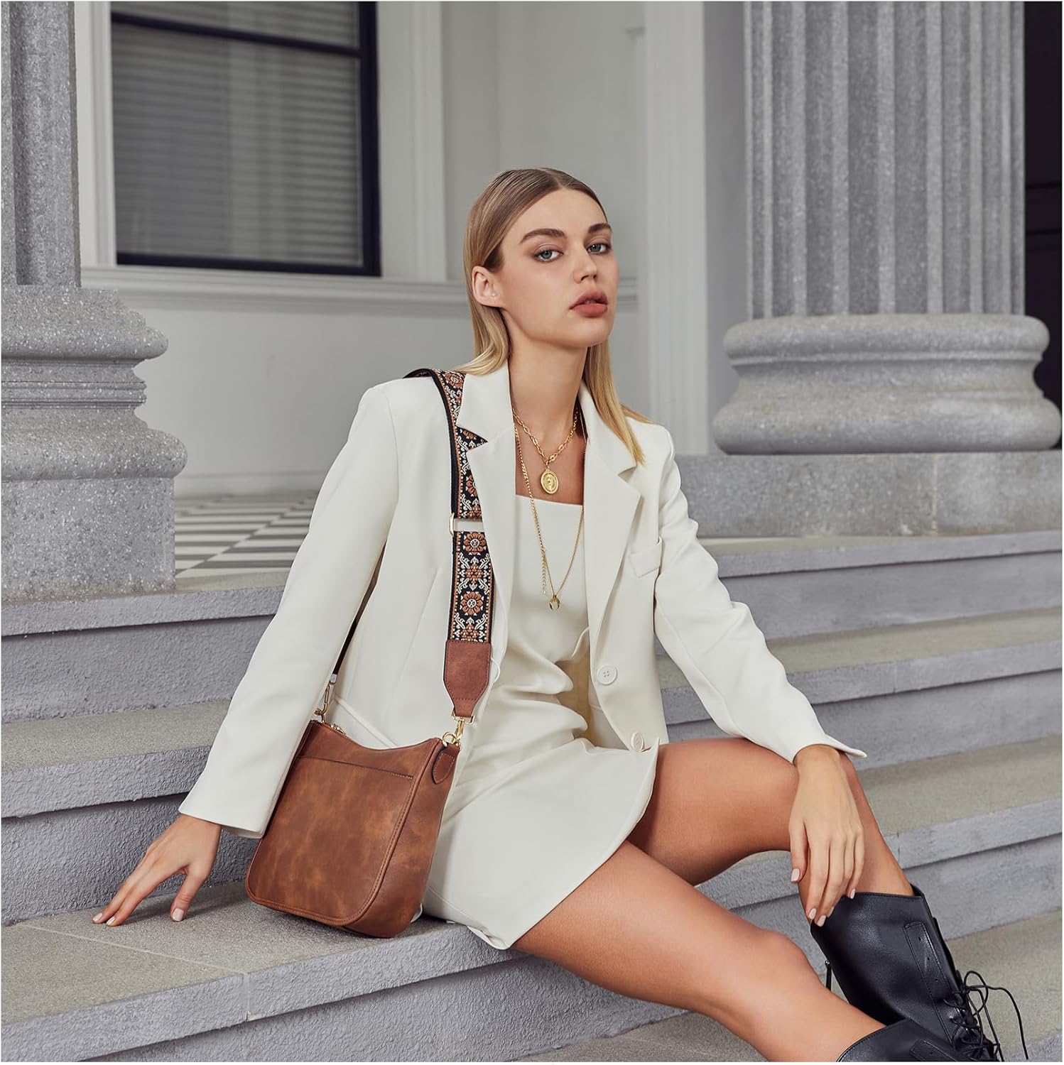 BOSTANTEN Crossbody Bags for Women Trendy Vegan Leather Hobo Purses Sh