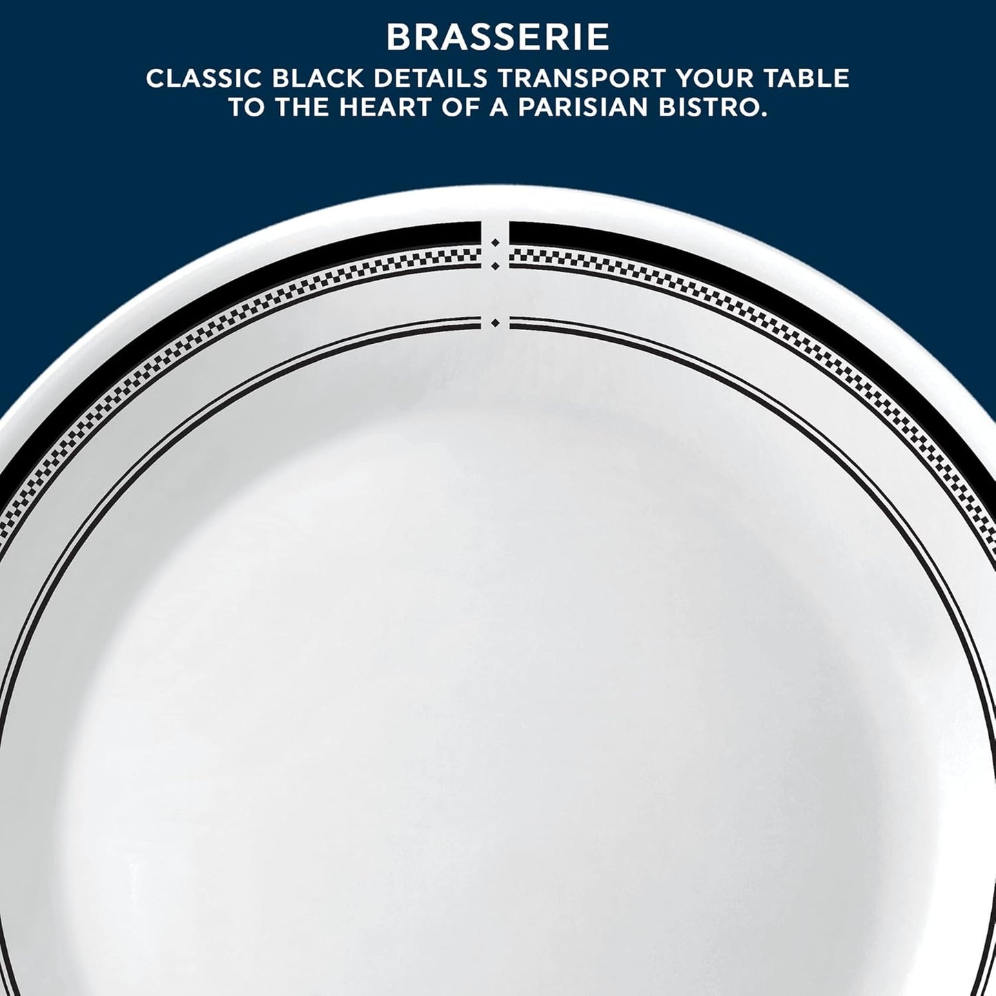 Corelle 18-Piece Round Dinnerware Set Service for 6, Lightweight Round