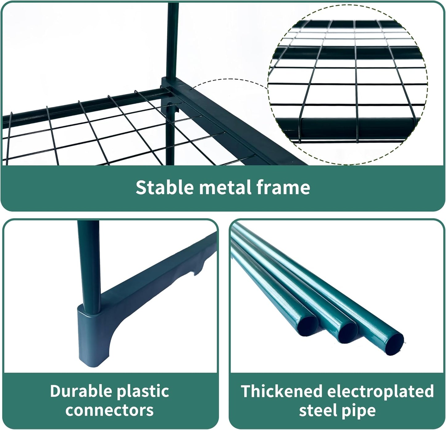 2 Pack Plant Stand Indoor Plant Shelf Outdoor,4 Tier Metal Plant Stand