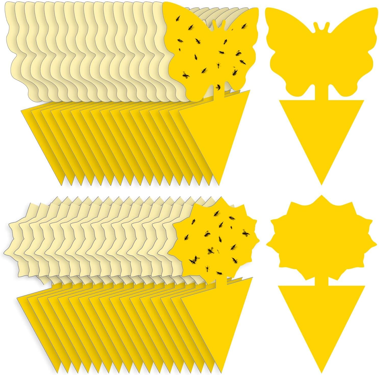 Fruit Fly Traps Fungus Gnat Traps Yellow Sticky Bug Traps 36 Pack No H
