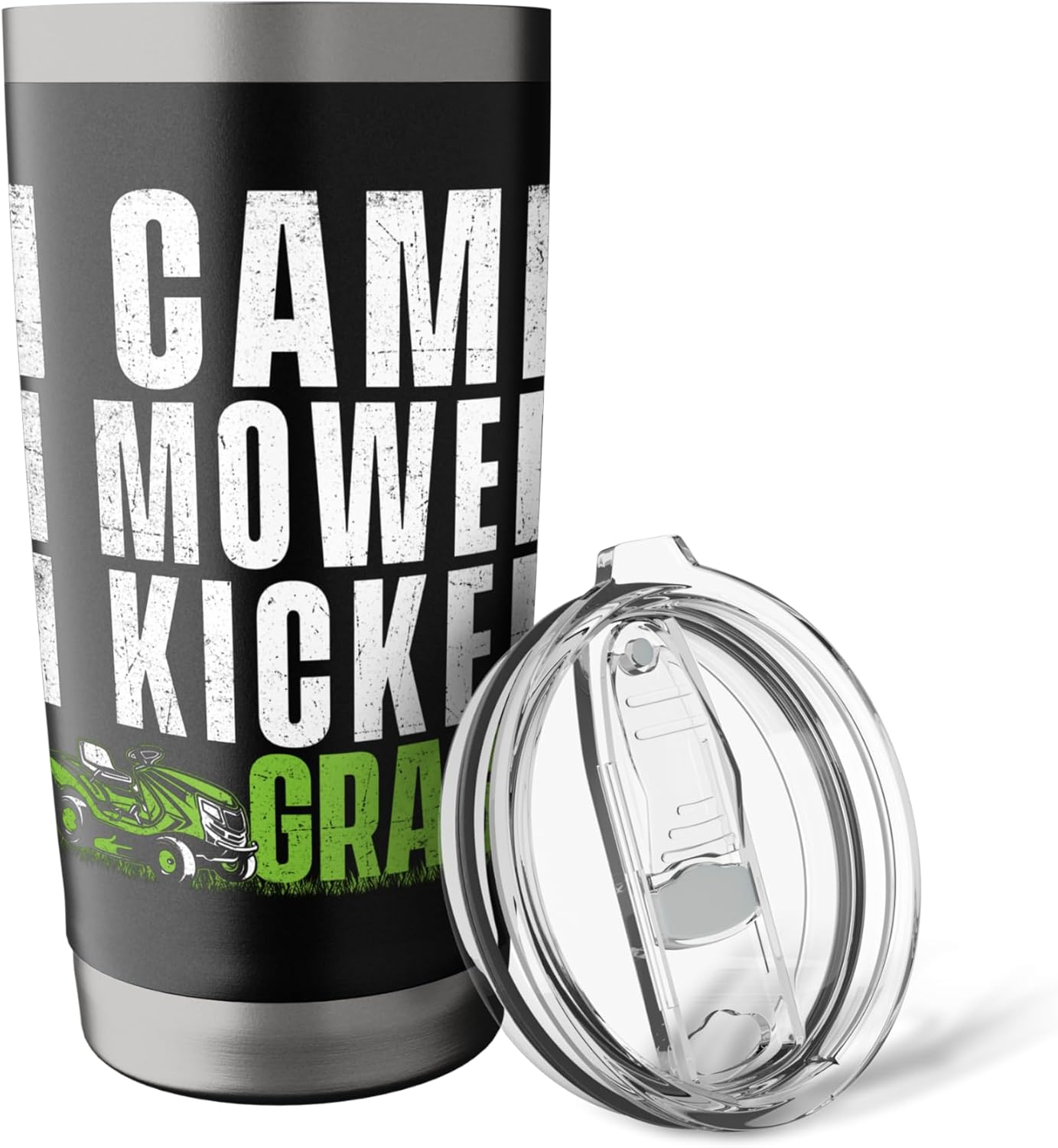 I Came I Mowed I Kicked Grass - Lawn Mower Landscaping Stainless Steel Insulated Tumbler