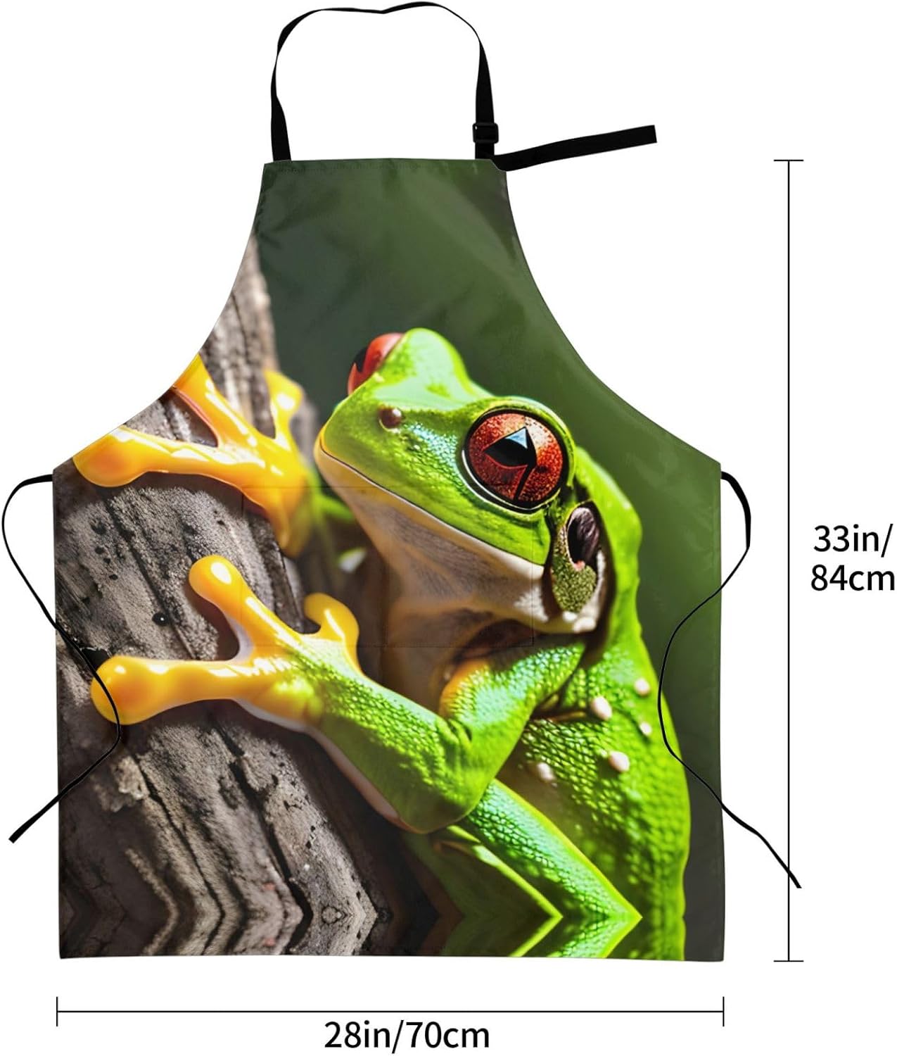 Tree Frog Baby print Waterproof chef's apron with pocket apron for kitchen cooking baking barbecue and gardening