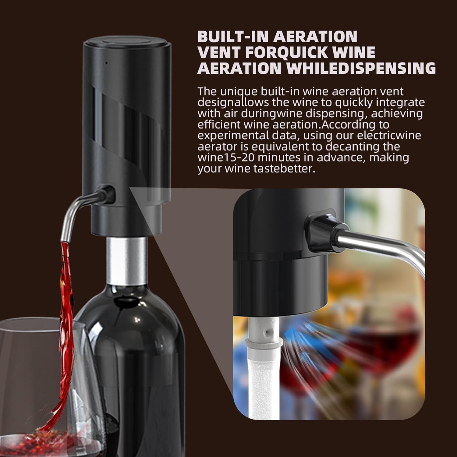 Wine Aerator Electric Wine Decanter Automatic Wine Aerator, Wine Dispe