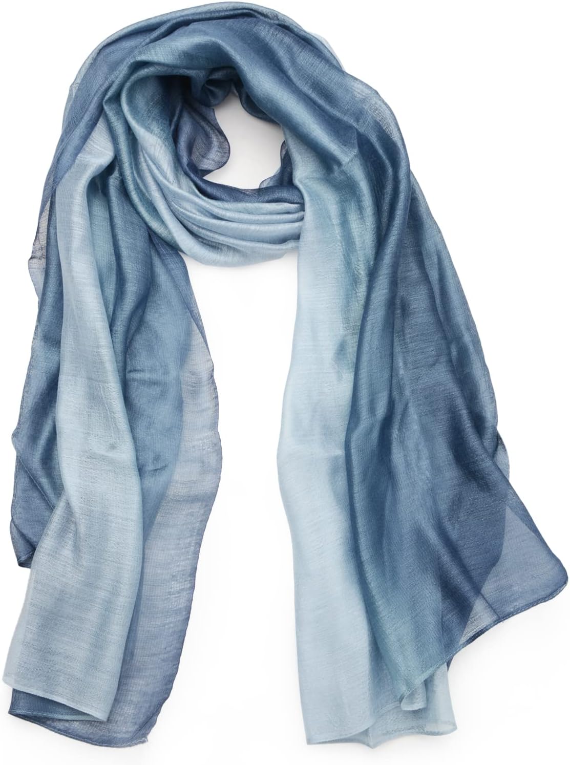 Cotton Silk Scarf Elegant Soft Wraps Color Shade Scarves for Women