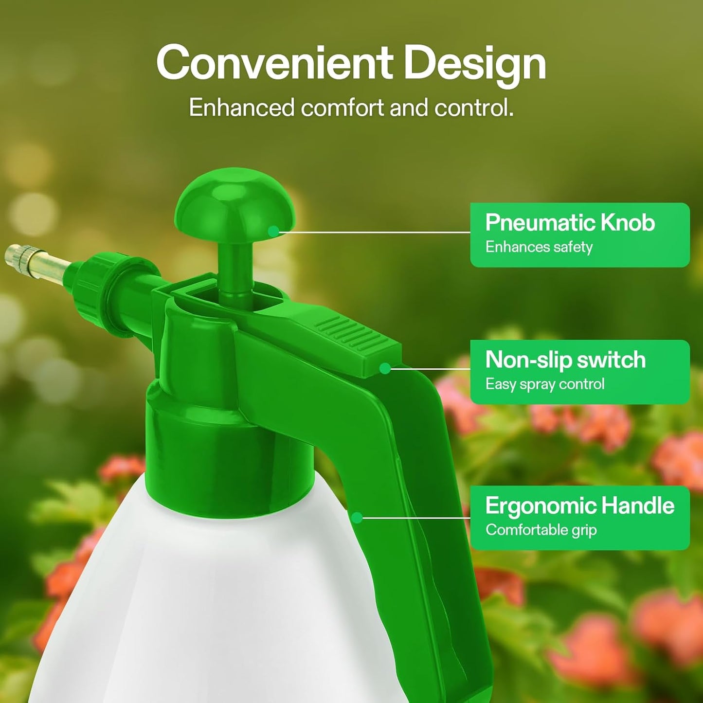 VIVOSUN 50oz Pump Sprayer, Handheld Garden Water Sprayer Bottle with A