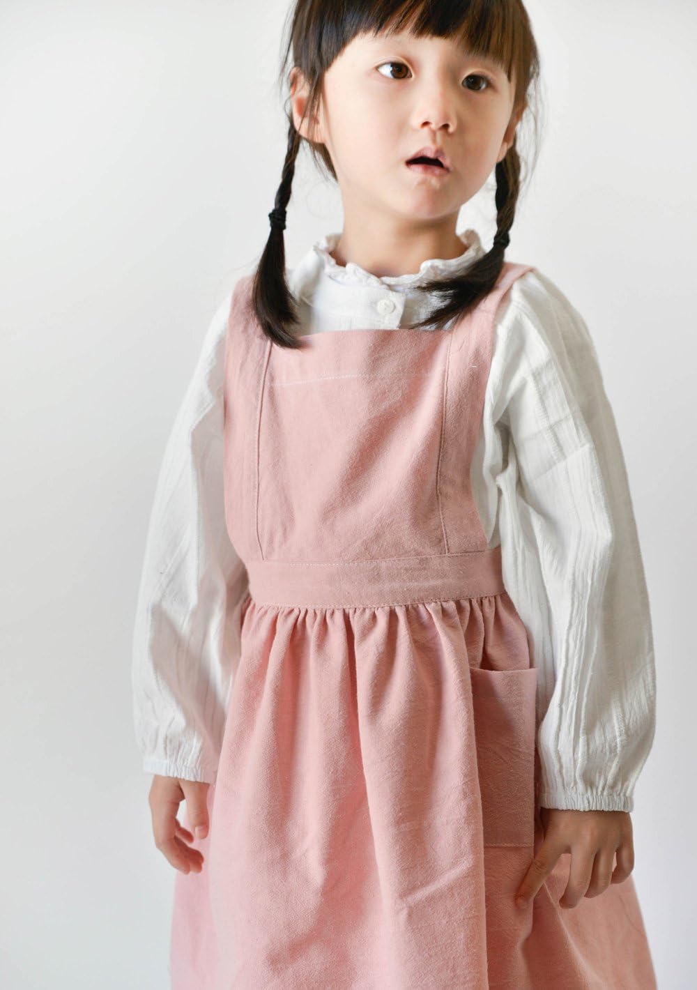 Children Cotton Apron Japanese Style Bib Home Clothes Painting Soft Co
