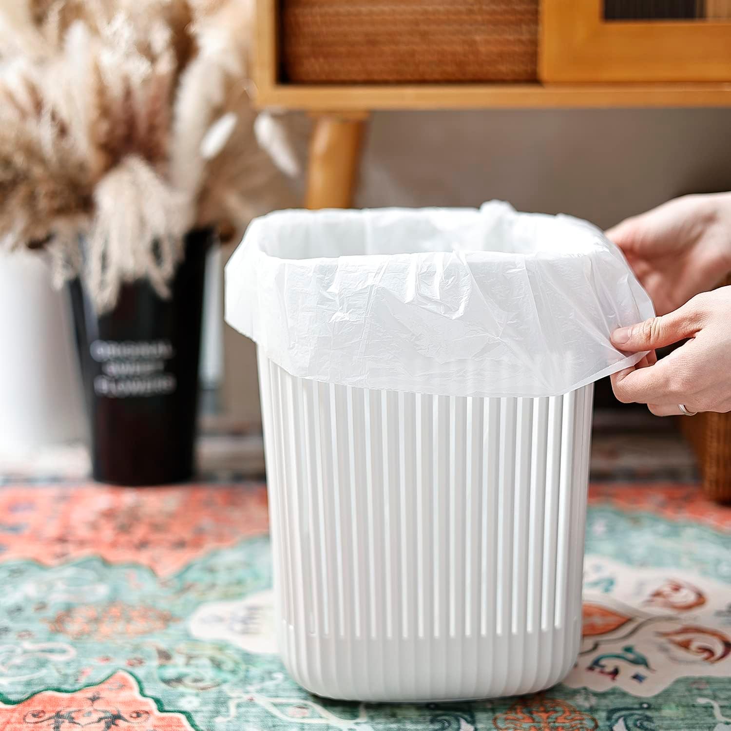 Small Trash Bags 4 Gallon - 100 Count 4 Gallon Trash Bag, Small Garbag