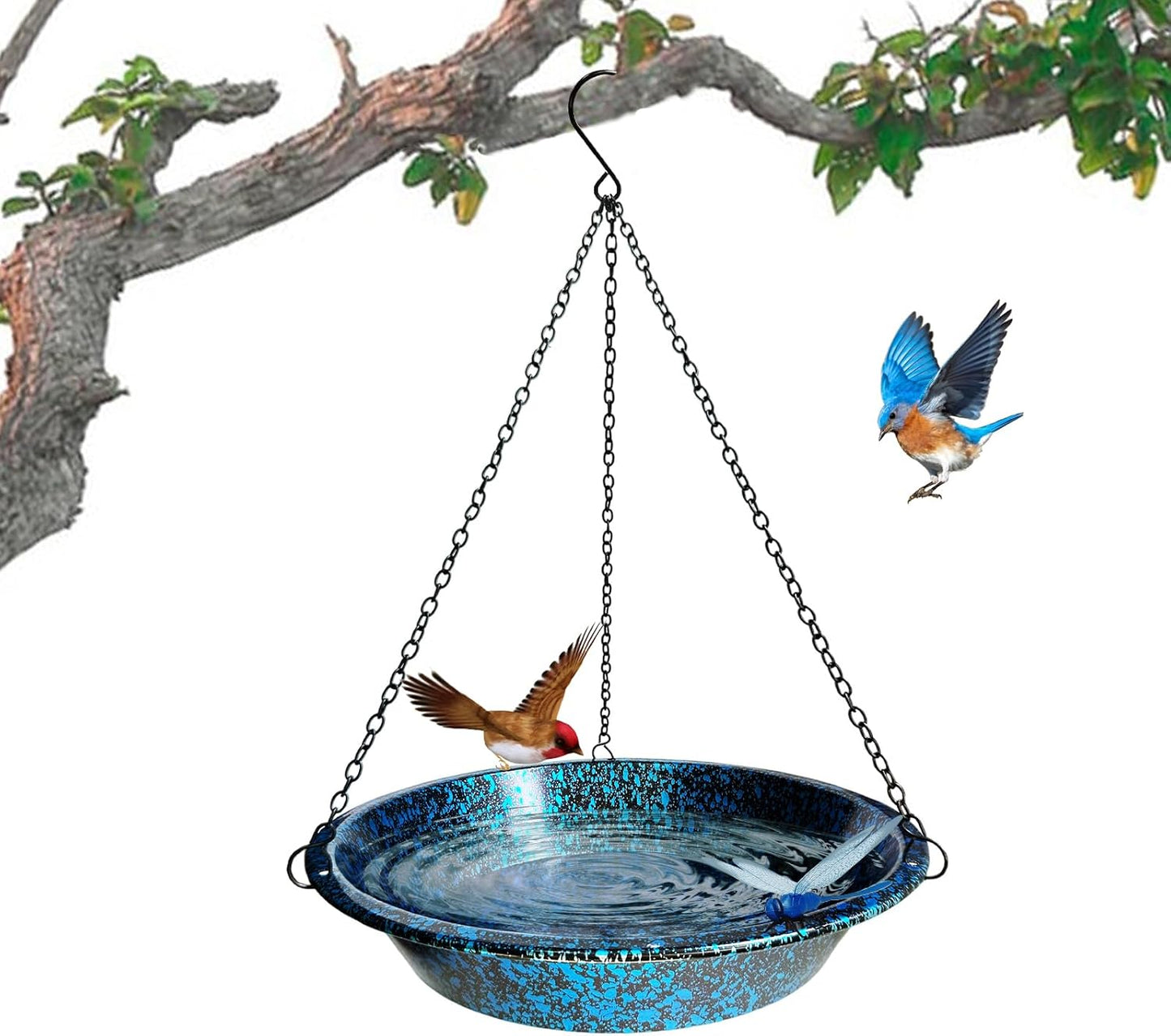 Hanging Bird Bath for Outdoors 11.4 inch Birdbath Bowl Window Birds Fe