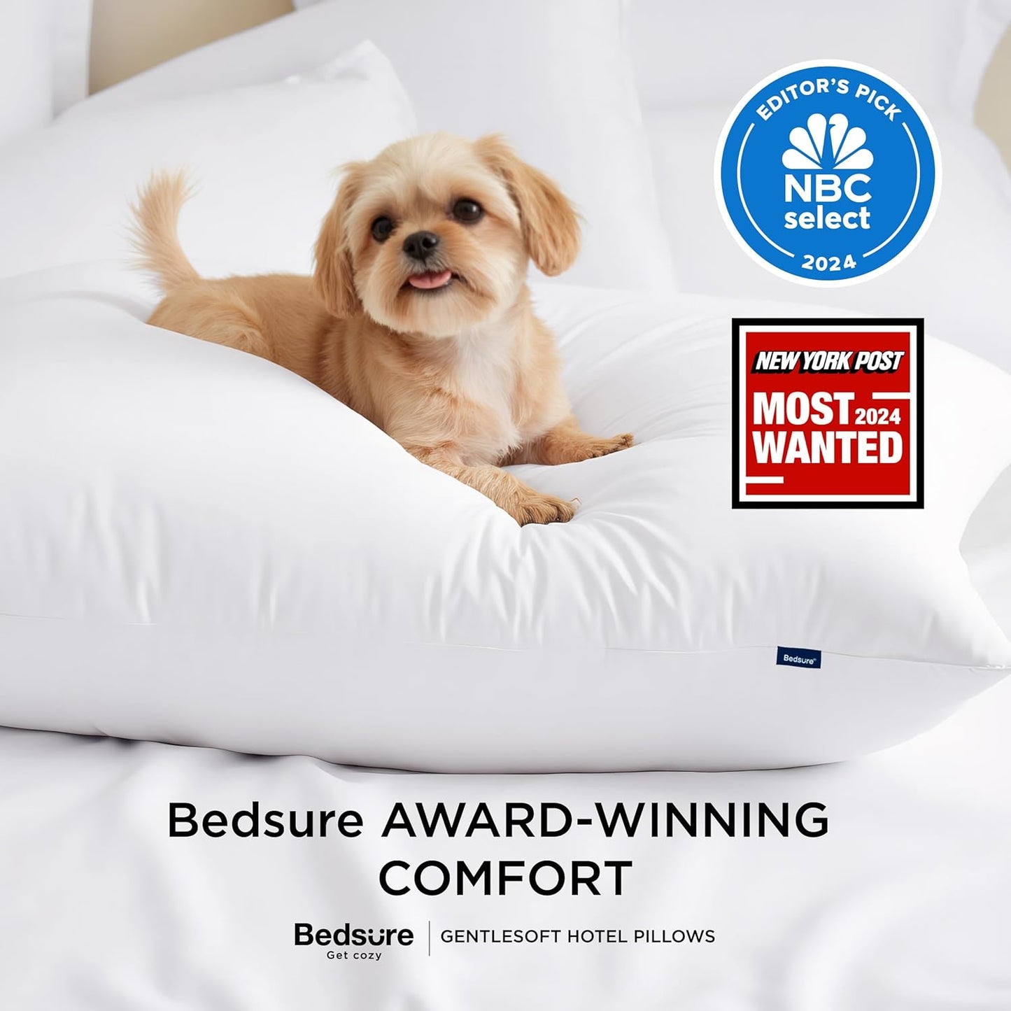 Bedsure Pillows Queen Size Set of 2 - Hotel Collection Bed Pillows for