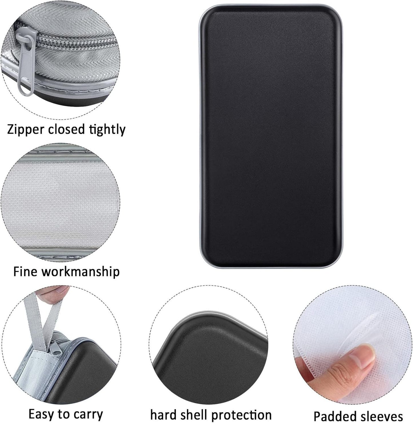 CD Case, DVD Case Holder 96 Capacity Hard Plastic CD DVD Disc Cases Storage Binder Wallet for Car Home Office Travel (Black)