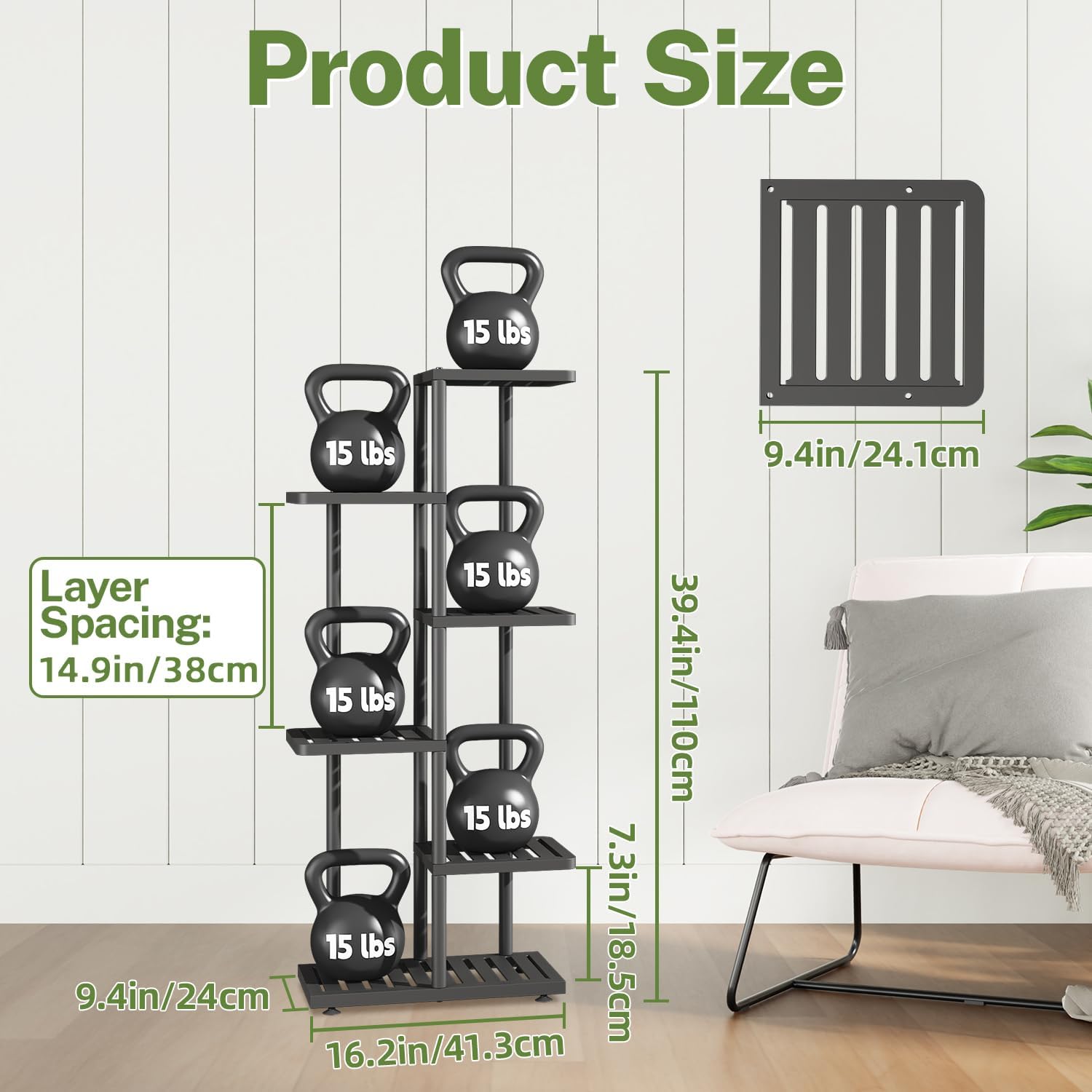 iDavosic.ly Plant Stand Indoor Outdoor, 5-Tier Tall Metal Flower Shelf