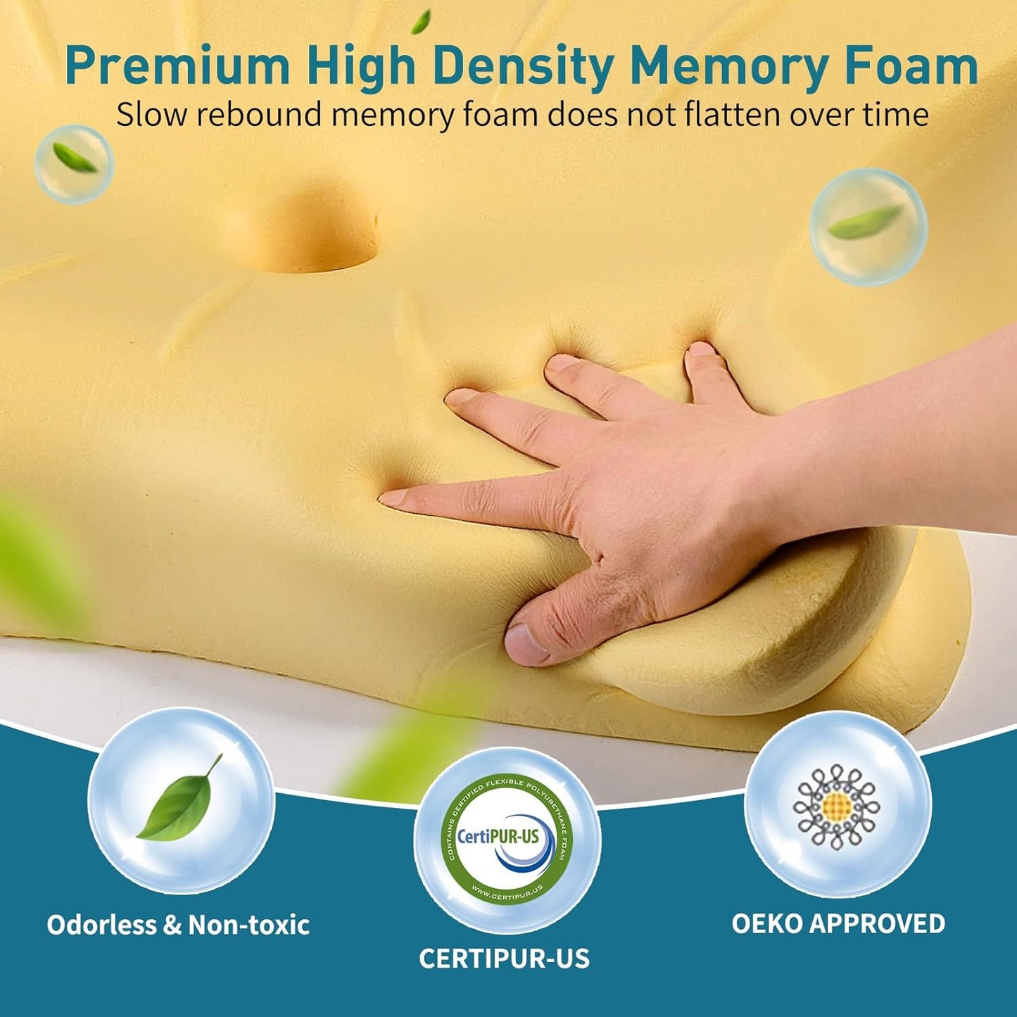 Cervical Pillow for Neck Pain Relief - Ergonomic Neck Pillow for Sleep