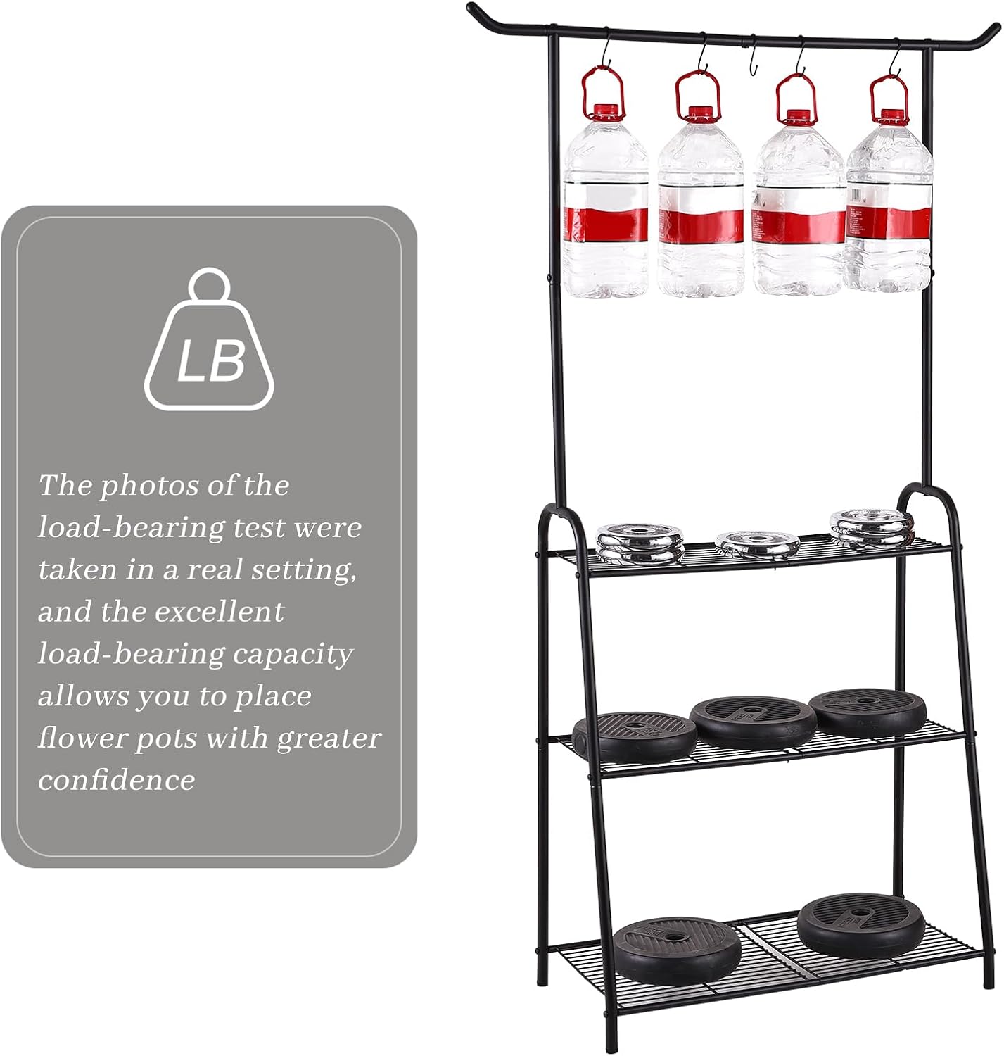 Plant Stand Indoor Outdoor,Metal Plant Stands for Multiple Plants,3 Ti