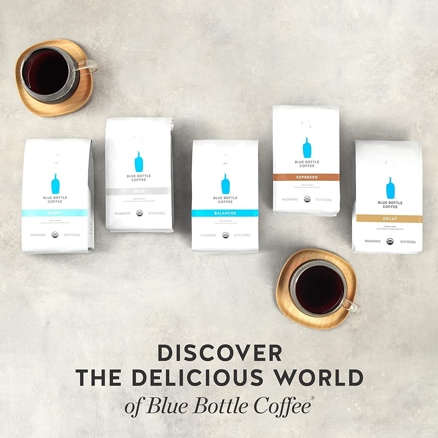 Blue Bottle Whole Bean Organic Coffee, Balanced, Medium Roast, 12 Ounce bag (Pack of 1)