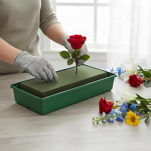 Flower Pots 4 Pack Floral Foam Trays for Wedding Car Decor, Plastic Fl