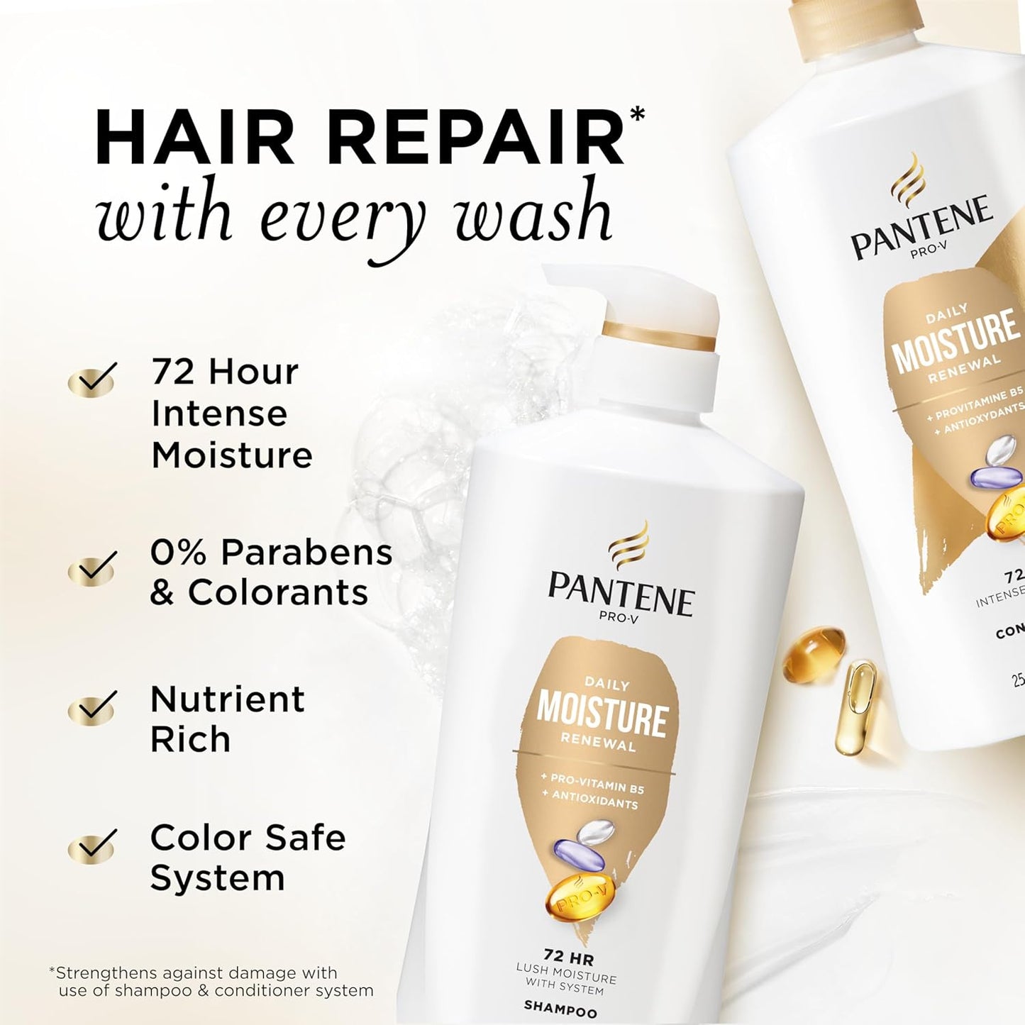 Pantene Shampoo & Conditioner Set, Daily Moisture Renewal - Pro-V Nutr