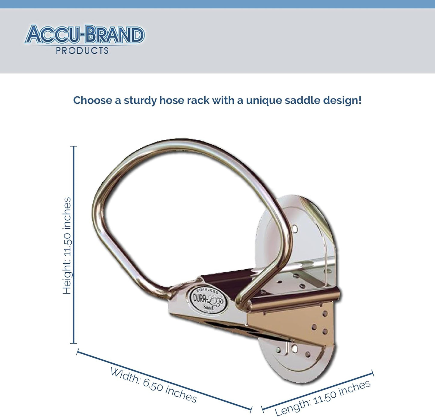 Dura-Loop Stainless Steel Water Hose Hanger Saddle USA Made