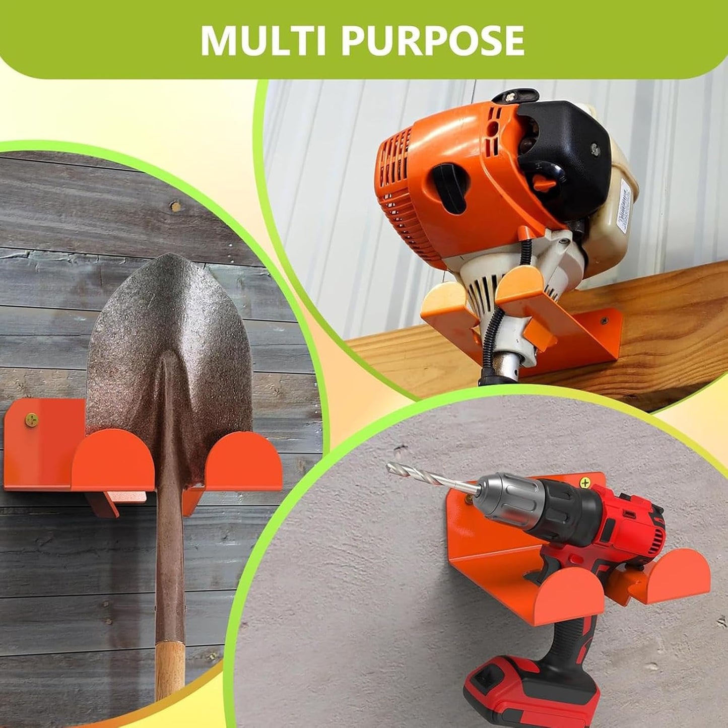 Garden Tool Organizer - Wall Mounted Power Tool Stand, Space-Saving Ru