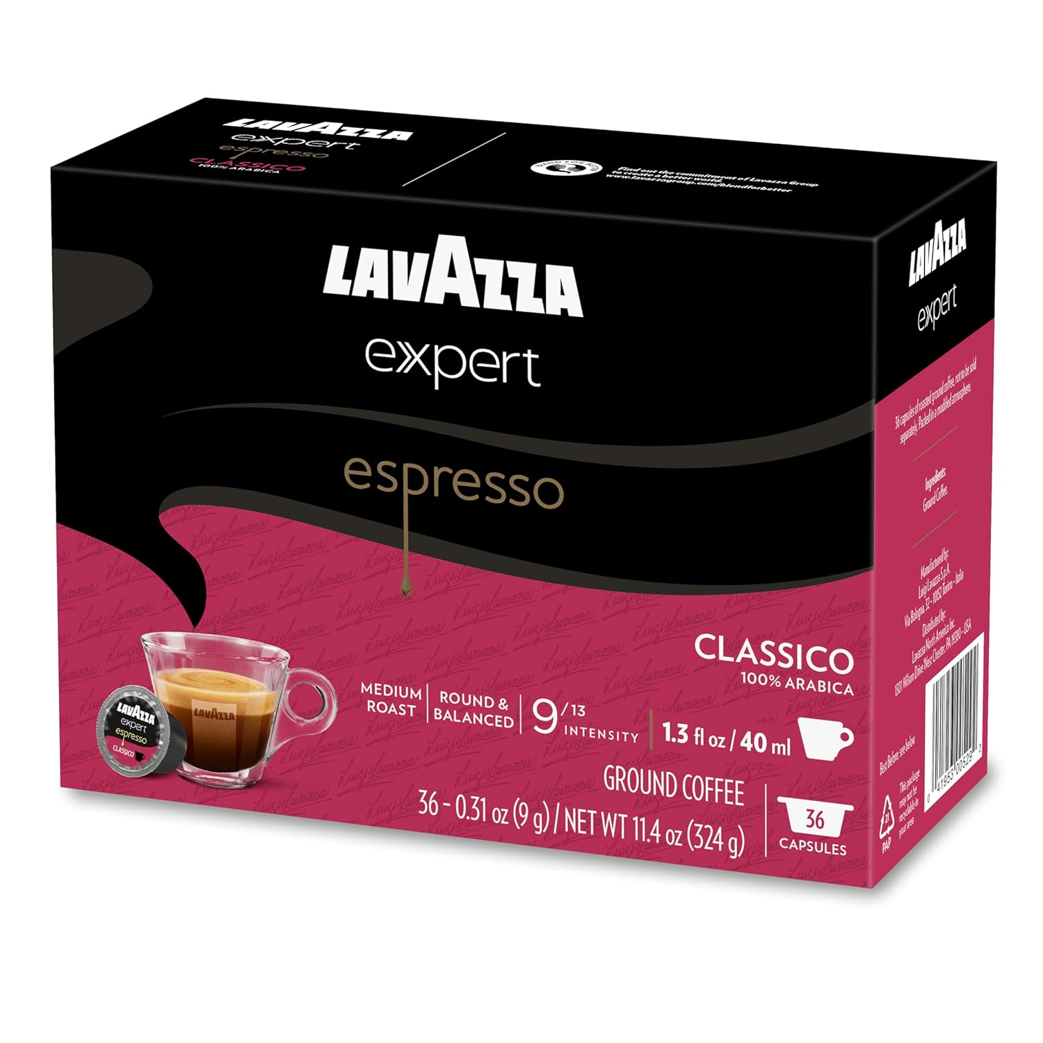 Lavazza Expert Espresso Classico Capsules, Medium Roast, 100% Arabica,