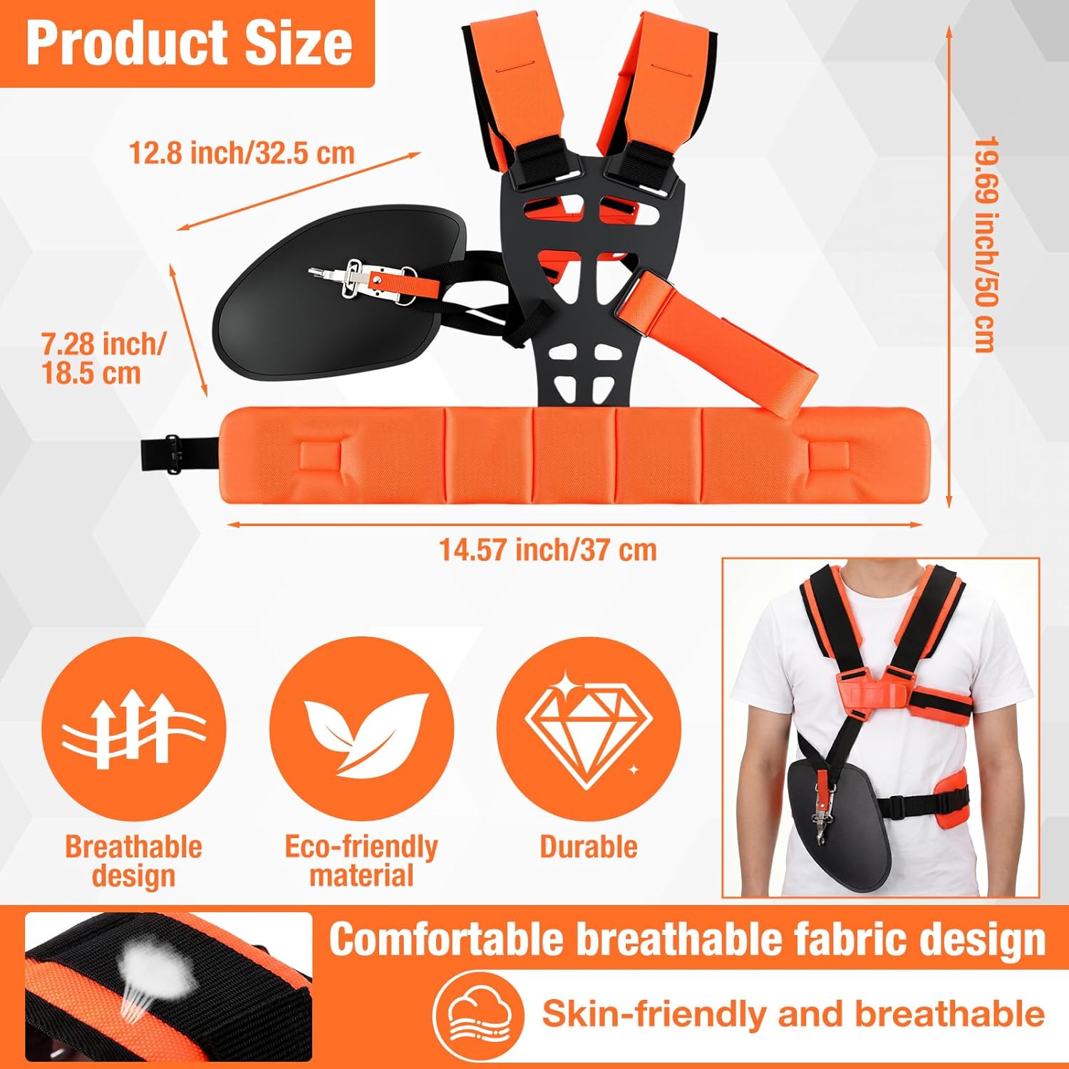 Trimmer Shoulder Strap Padded Universal Adjustable, String Trimmer Har