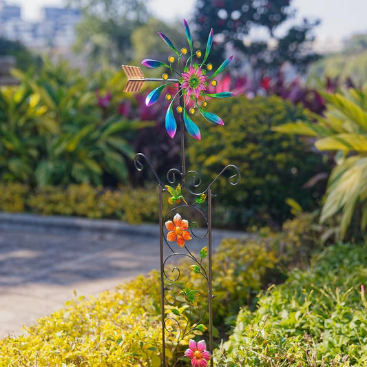 DREAMYSOUL Wind Spinner Outdoor, Wind Sculpture & Weathervane with Dec