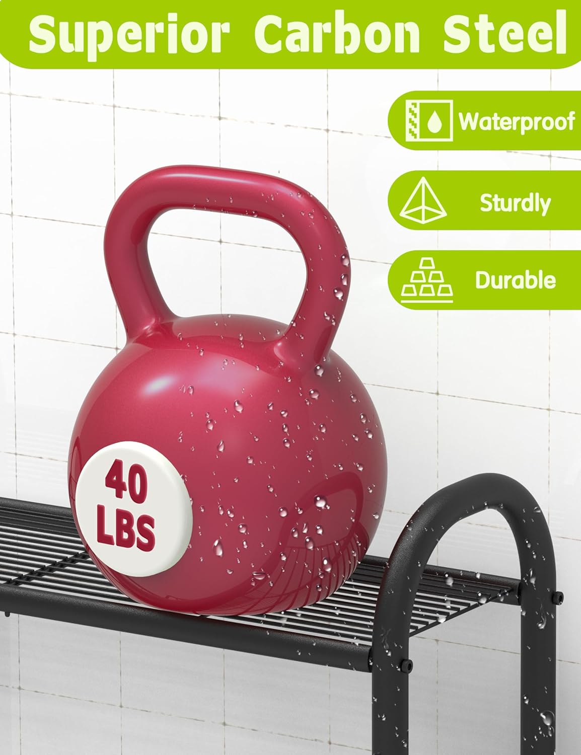 5-Tier Metal Plant Stand Indoor Outdoor, Waterproof Flower Stand for M