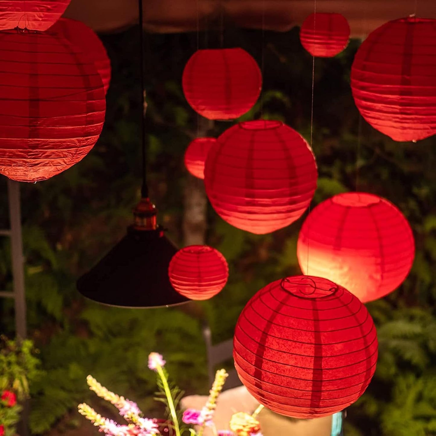 NUHUABD10pcs Paper Lanterns (5x12",5x10") 2026 Chinese New Year Decora