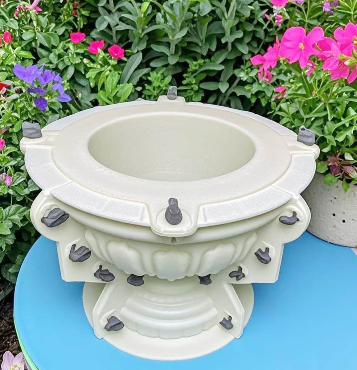 Extra Large Concrete Planter Mold, Heavy-Duty Reusable ABS Molds for Flower Pots, Large Concrete Planter Molds for Indoor and Outdoor Gardening (14.17 Inch)
