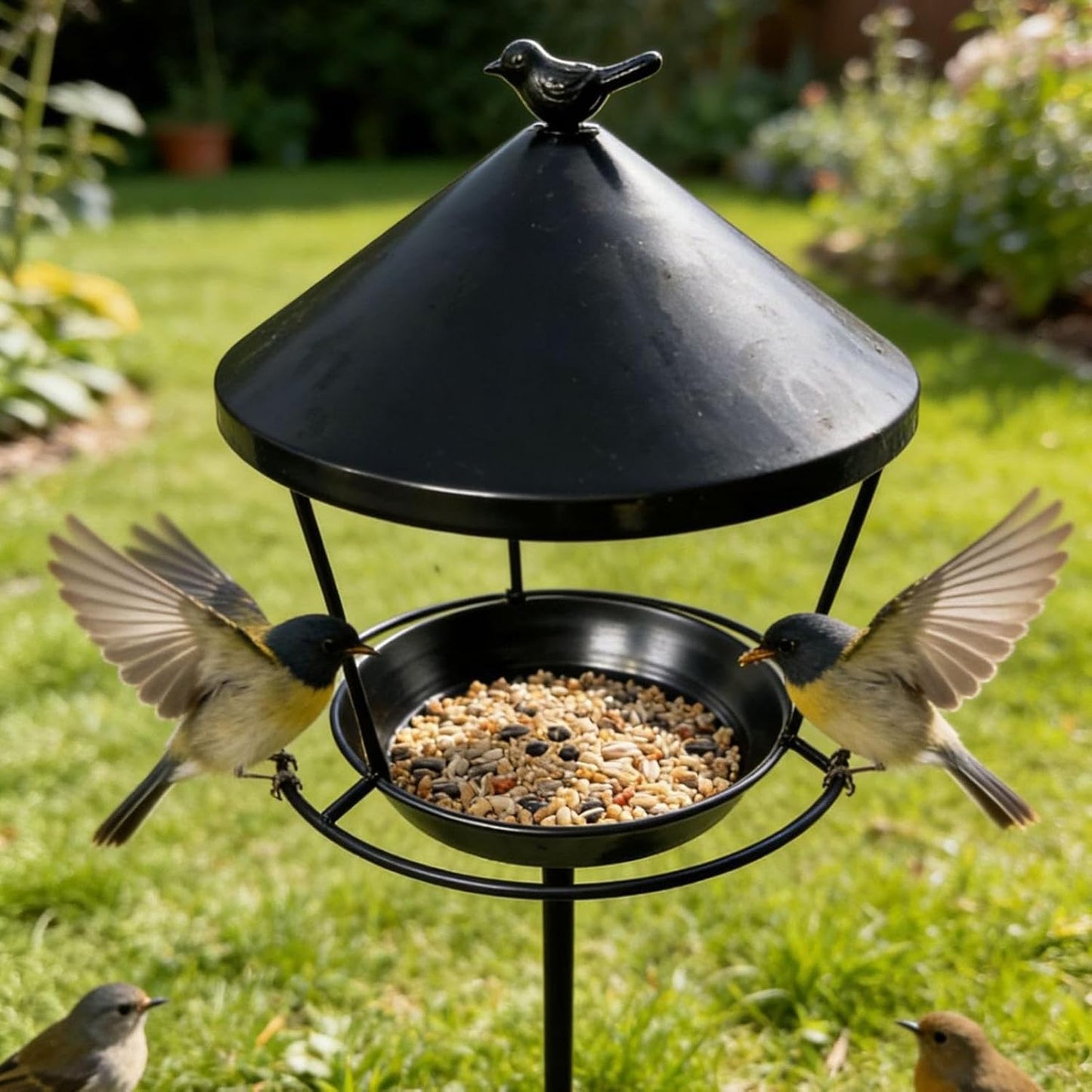 Garden Bird Station - Outdoor Seed Dispenser for Backyard Wildlife | W