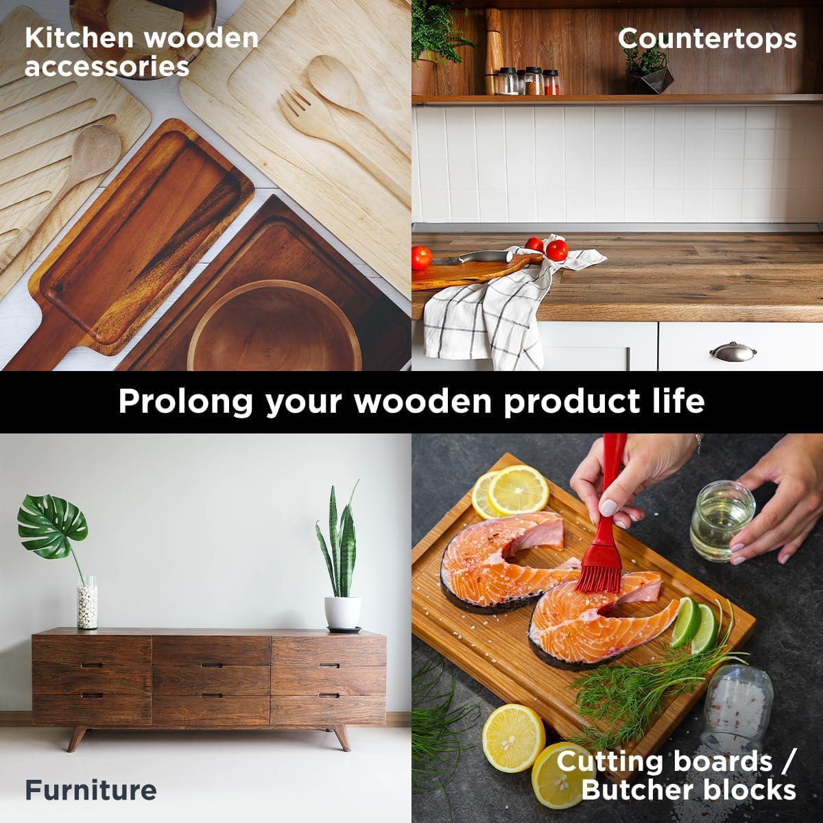 Cutting Board Food Grade Mineral Oil (8.5 oz) - Revitalize Cutting Board, Butcher Block, Countertops, Wood Utensils and Stainless Steel - Food Safe - Made in North America