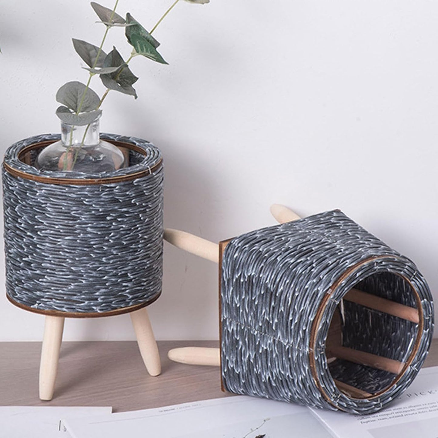 Rattan Plant Basket Indoor Handwoven Plant Pots for Planter Flowers Po
