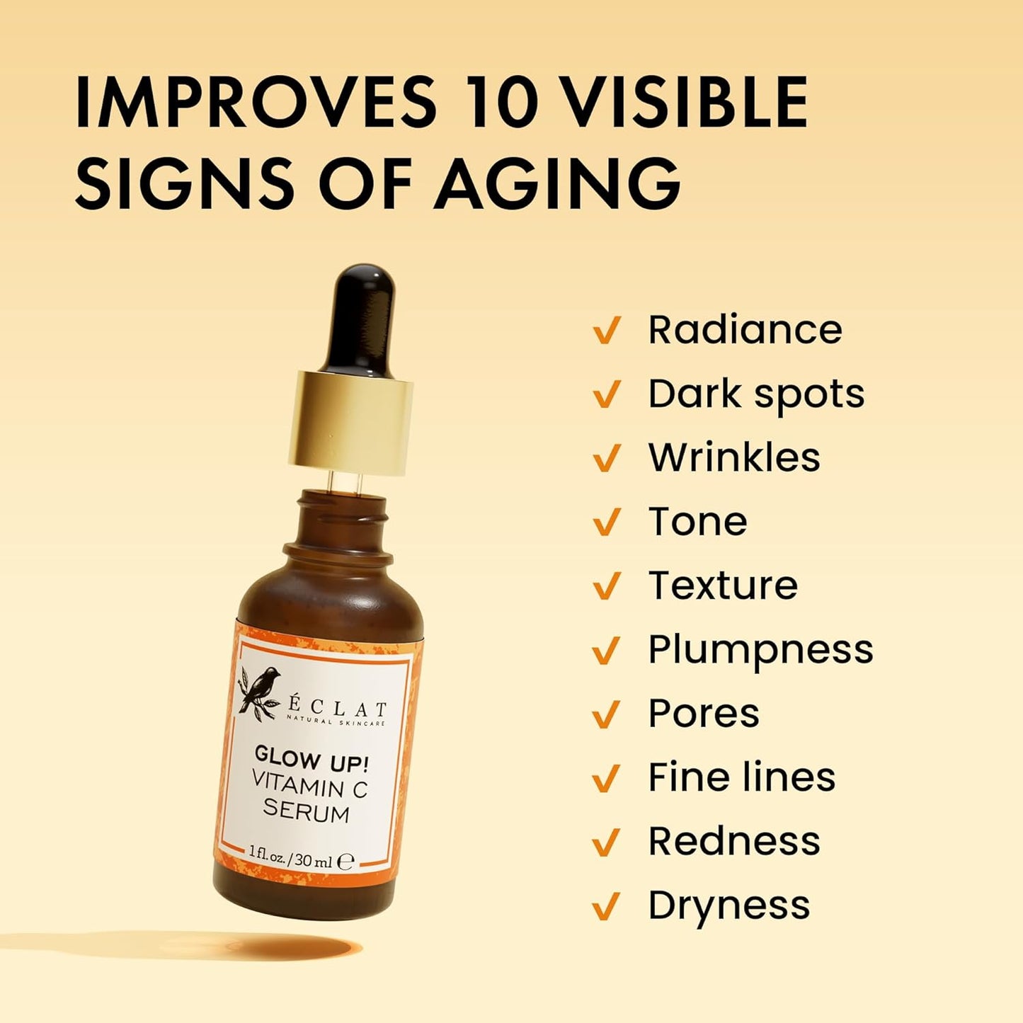 Eclat Skincare Vitamin C Serum - Skin Care for Dark Spots, Vitamin C S