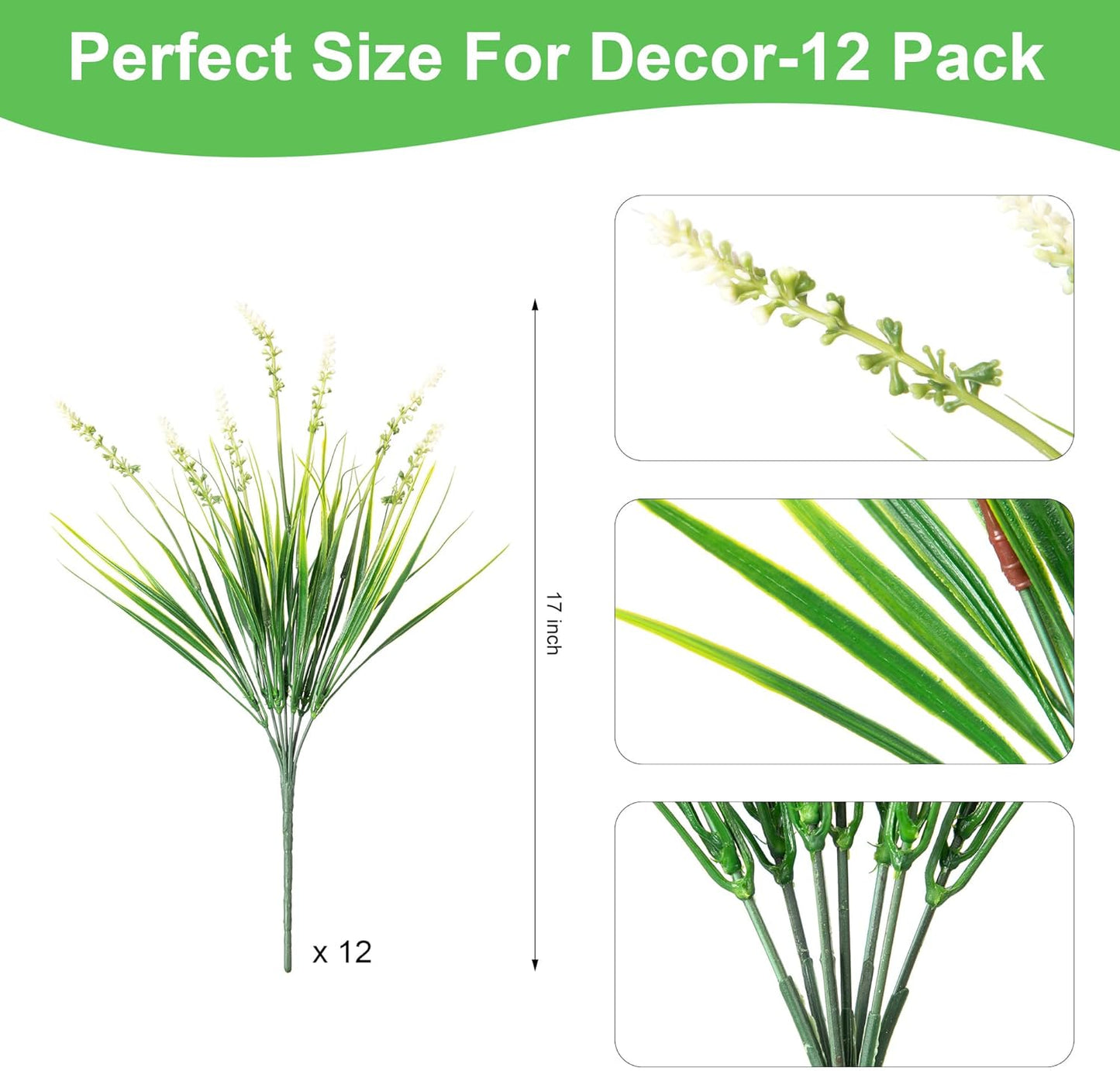 Artificial Faux Plants Flowers for Outdoor Decorations, Fake Monkey Gr