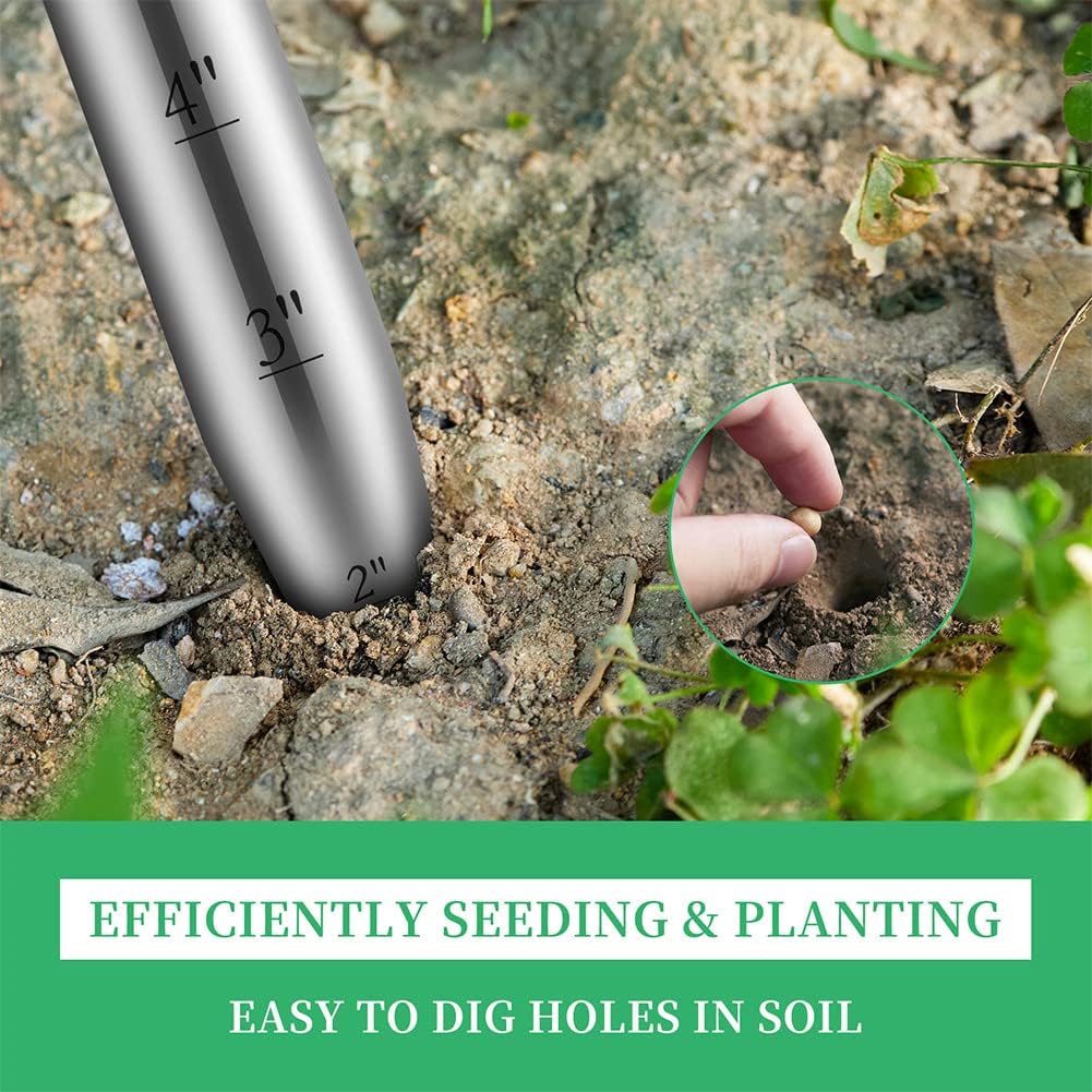 Hand Dibber, Seed Dibber, Bulb Planter Tool, Seed Planter Tool, Hole D