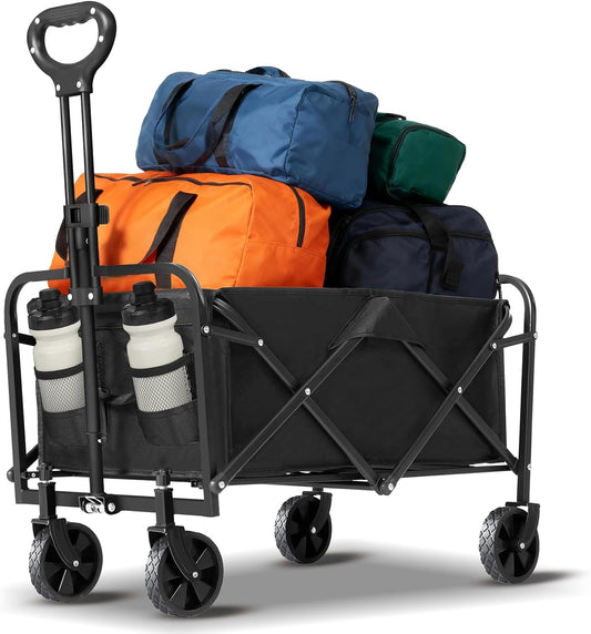 Wagons Carts Foldable with Wheels,Portable Utility 220lbs Collapsible 