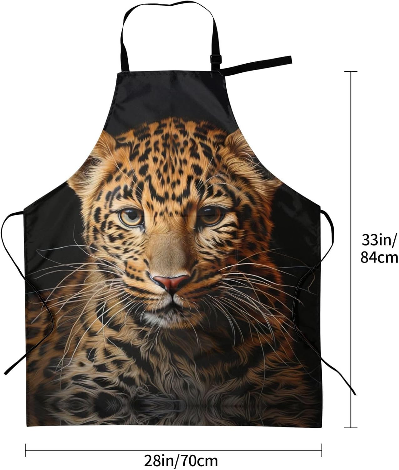Leopard Print print Waterproof chef's apron with pocket apron for kitc