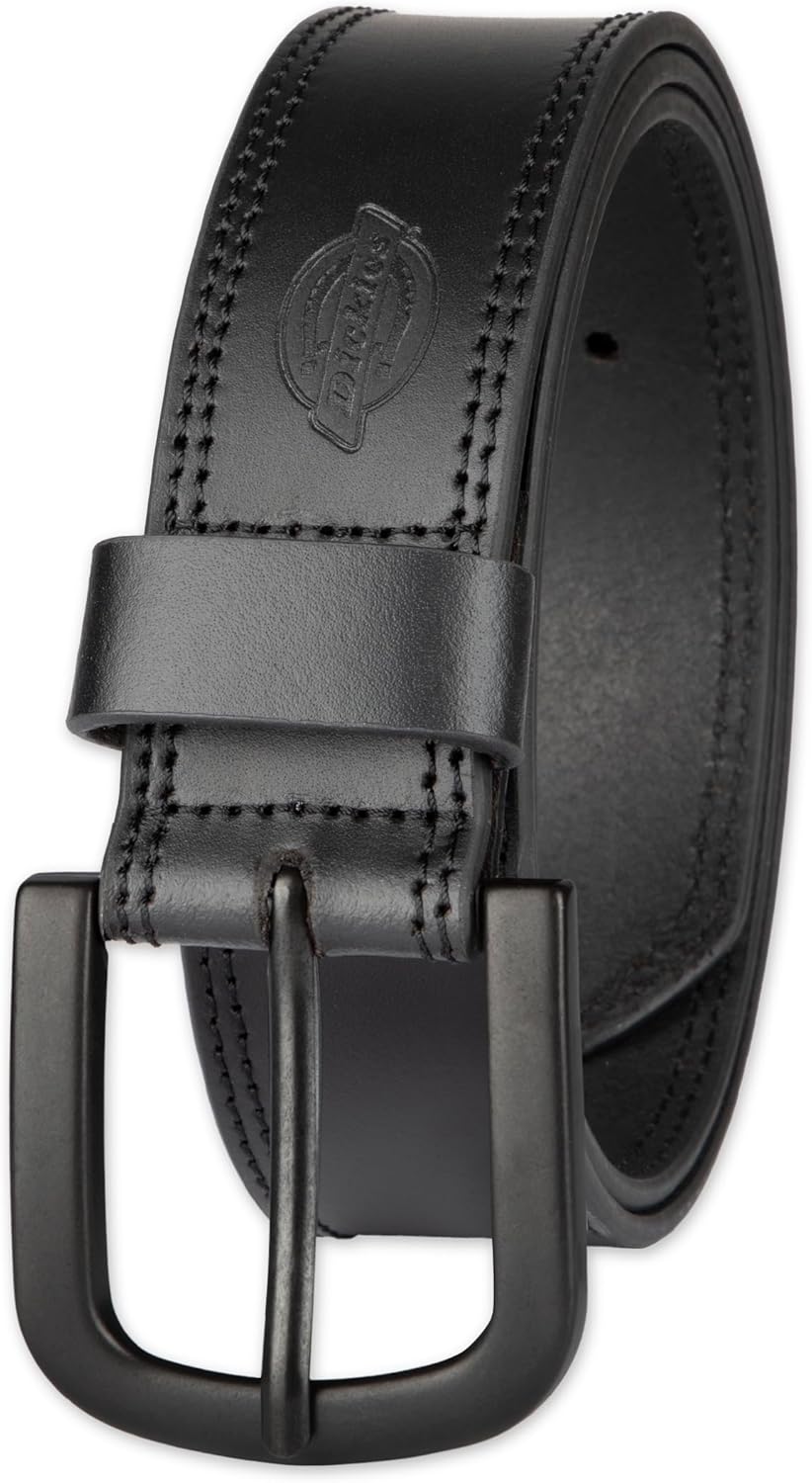 Dickies mens Genuine Leather Belt – Durable Casual Style, Regular & Bi