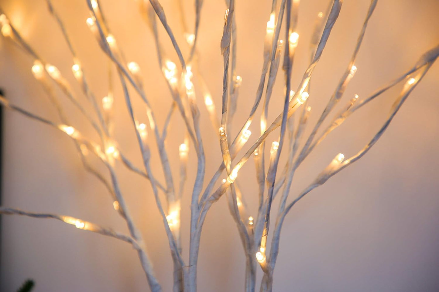 Lxcom Lighting Branch Lights 4 Pack - White Willow Twig Battery Powere