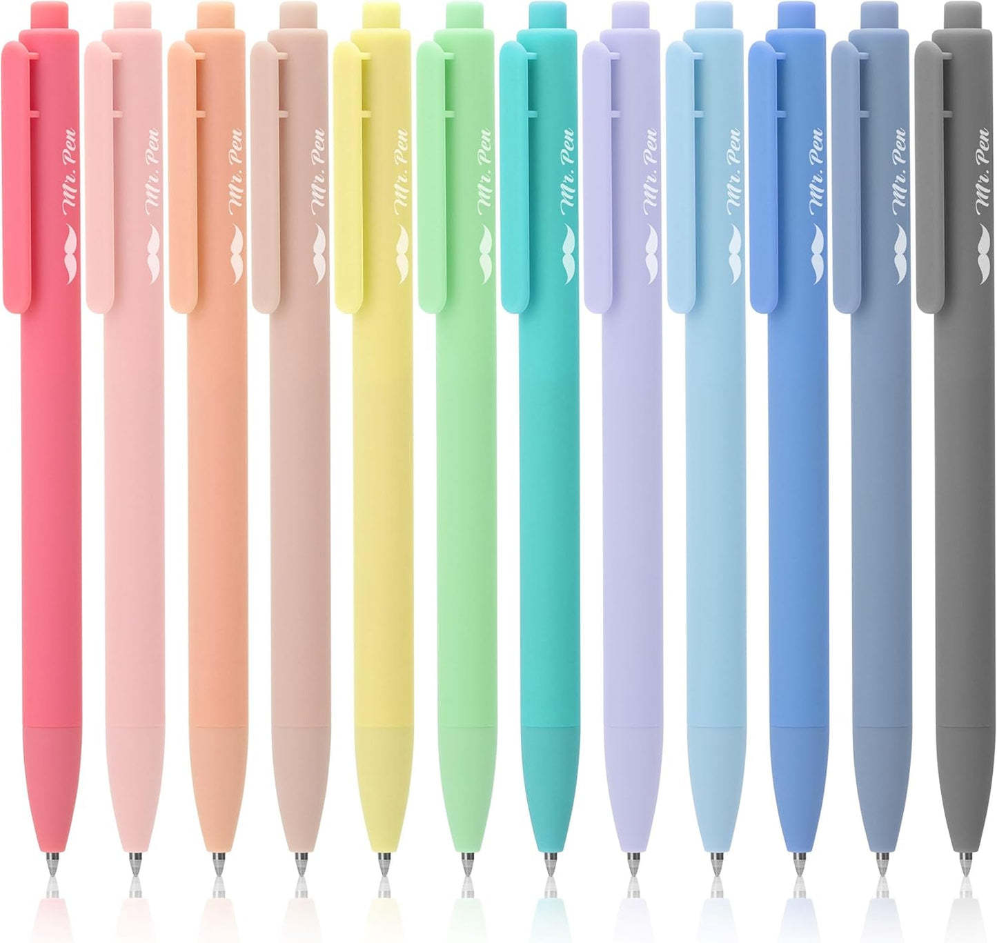 Mr. Pen- Retractable Gel Pens, 12 Pack, Fast Dry, Gel Pens Fine Point 